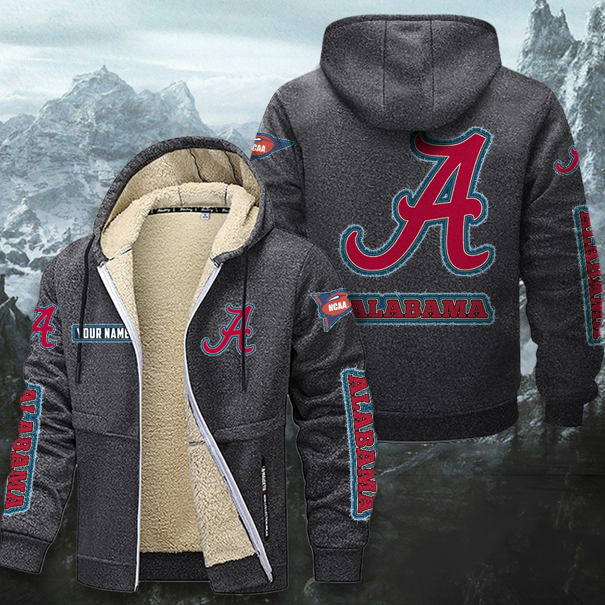 Alabama Crimson Tide Sherpa-Lined Zip Hoodie PBYX4KA