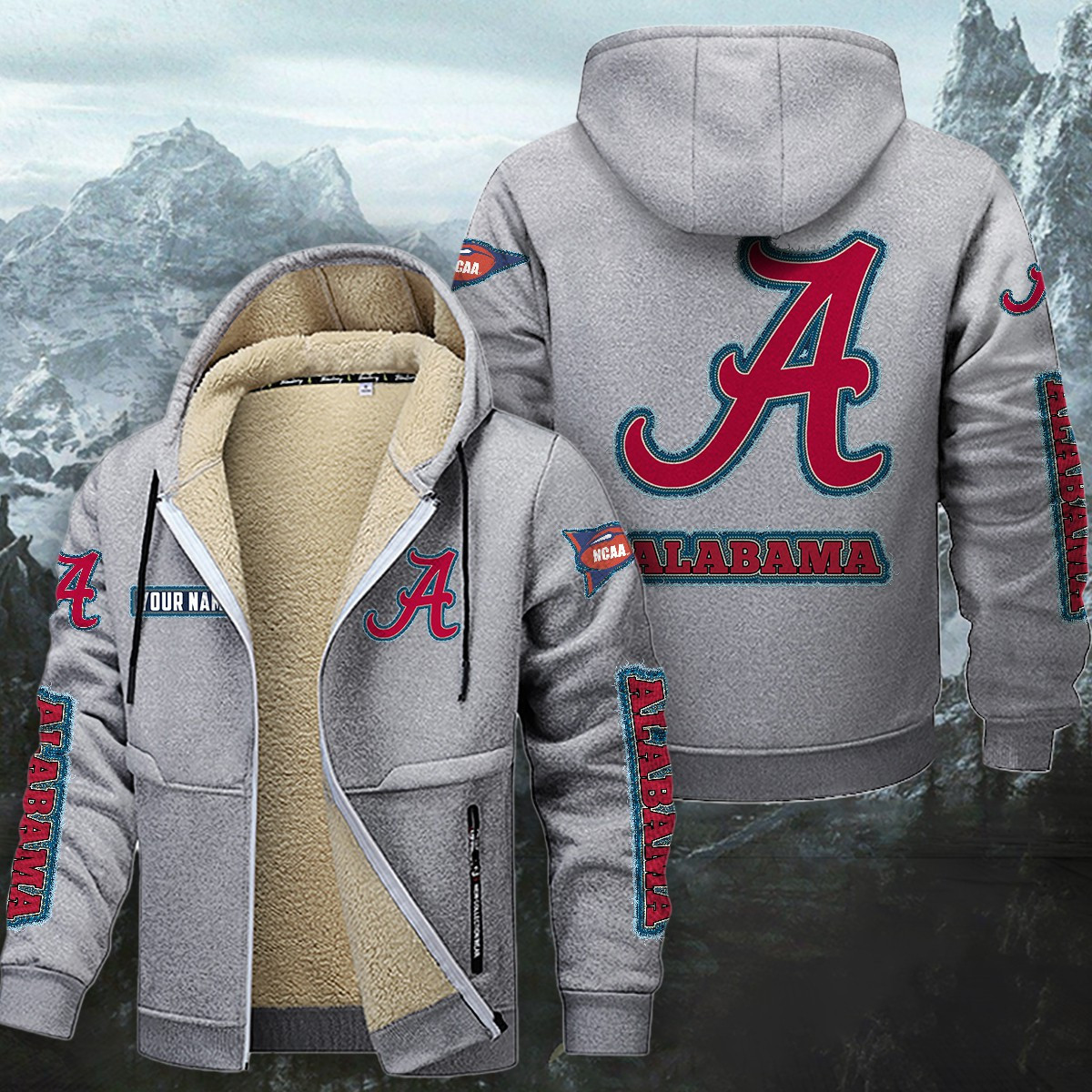 Alabama Crimson Tide Sherpa-Lined Zip Hoodie PBYX4KA
