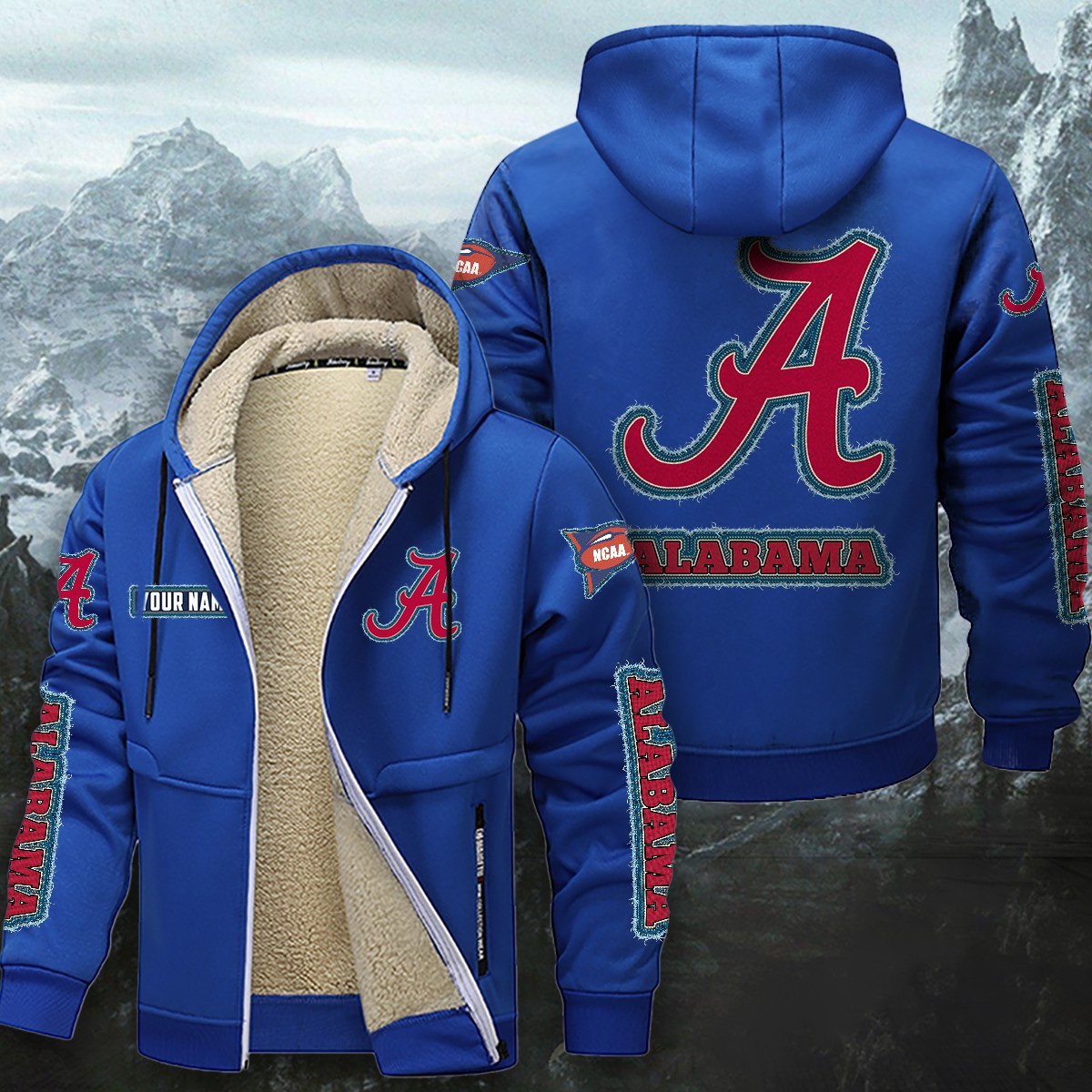 Alabama Crimson Tide Sherpa-Lined Zip Hoodie PBYX4KA
