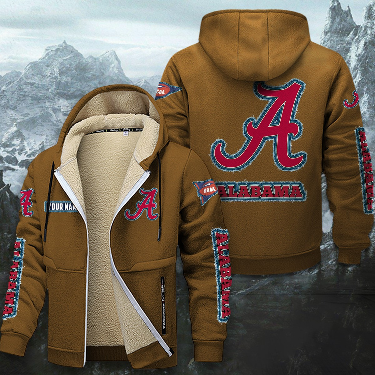 Alabama Crimson Tide Sherpa-Lined Zip Hoodie PBYX4KA