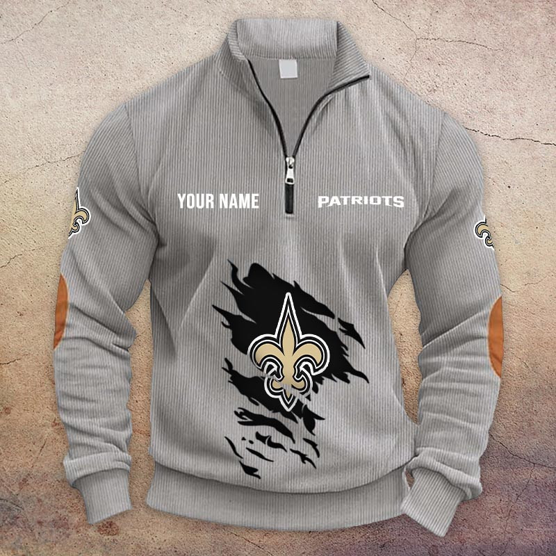 New Orleans Saints Half-Zip Hoodie PBKKZ6E