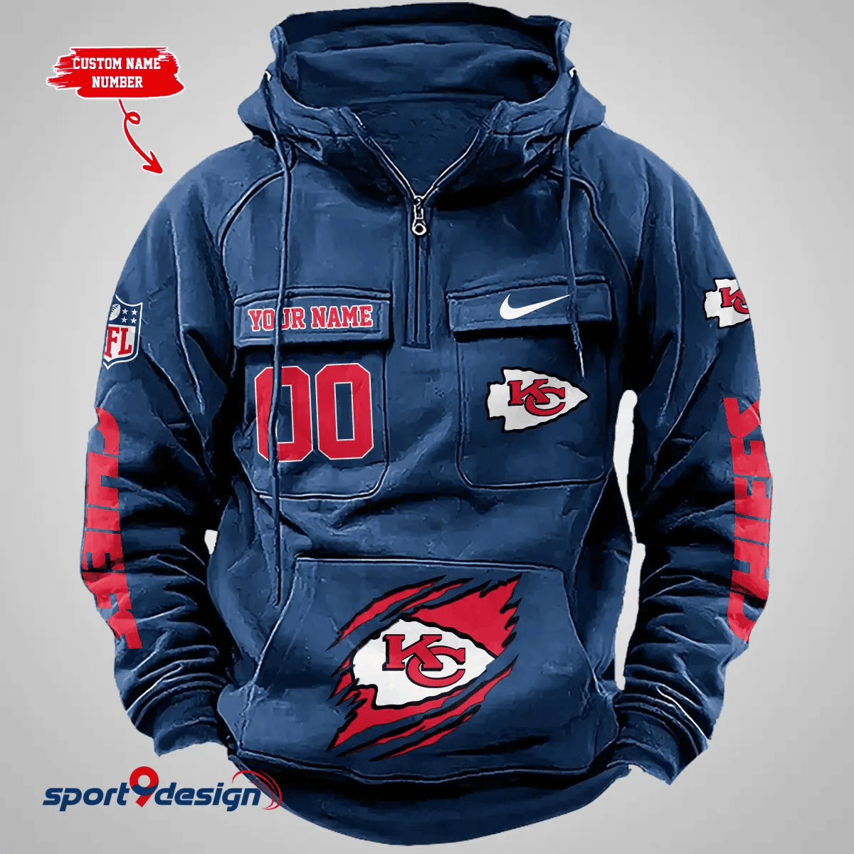 Kansas City Chiefs Vintage Men Hoodie PBVXX41