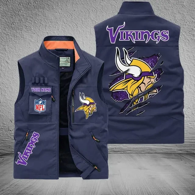 Minnesota Vikings Sleeveless Jacket Multicolor S9SLJK041