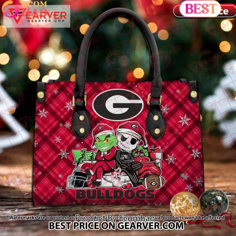 NCAA Georgia Bulldogs Leather Hand Bag - JFG56
