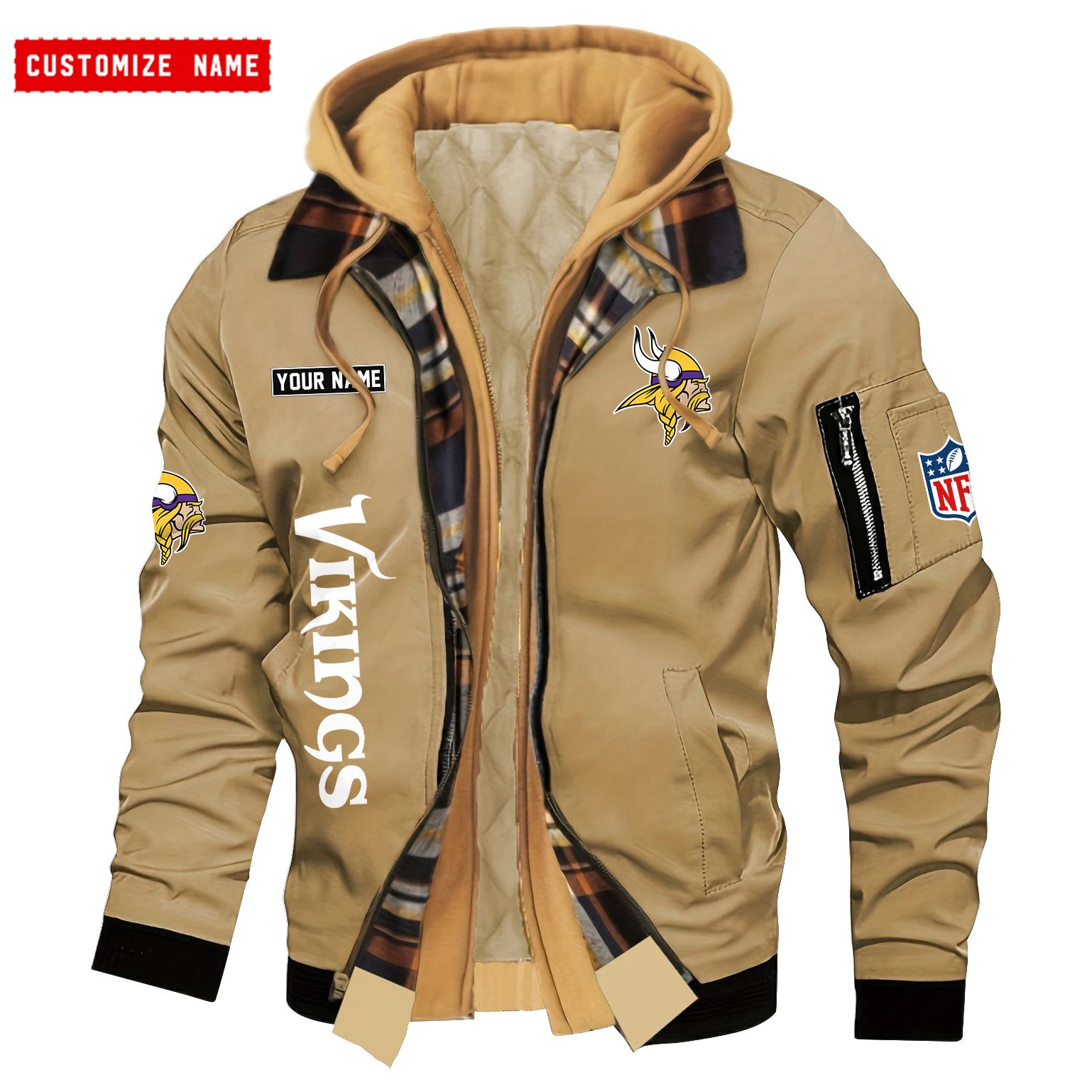 Minnesota Vikings Jacket Casual Fake Two Piece Design PB26CRA