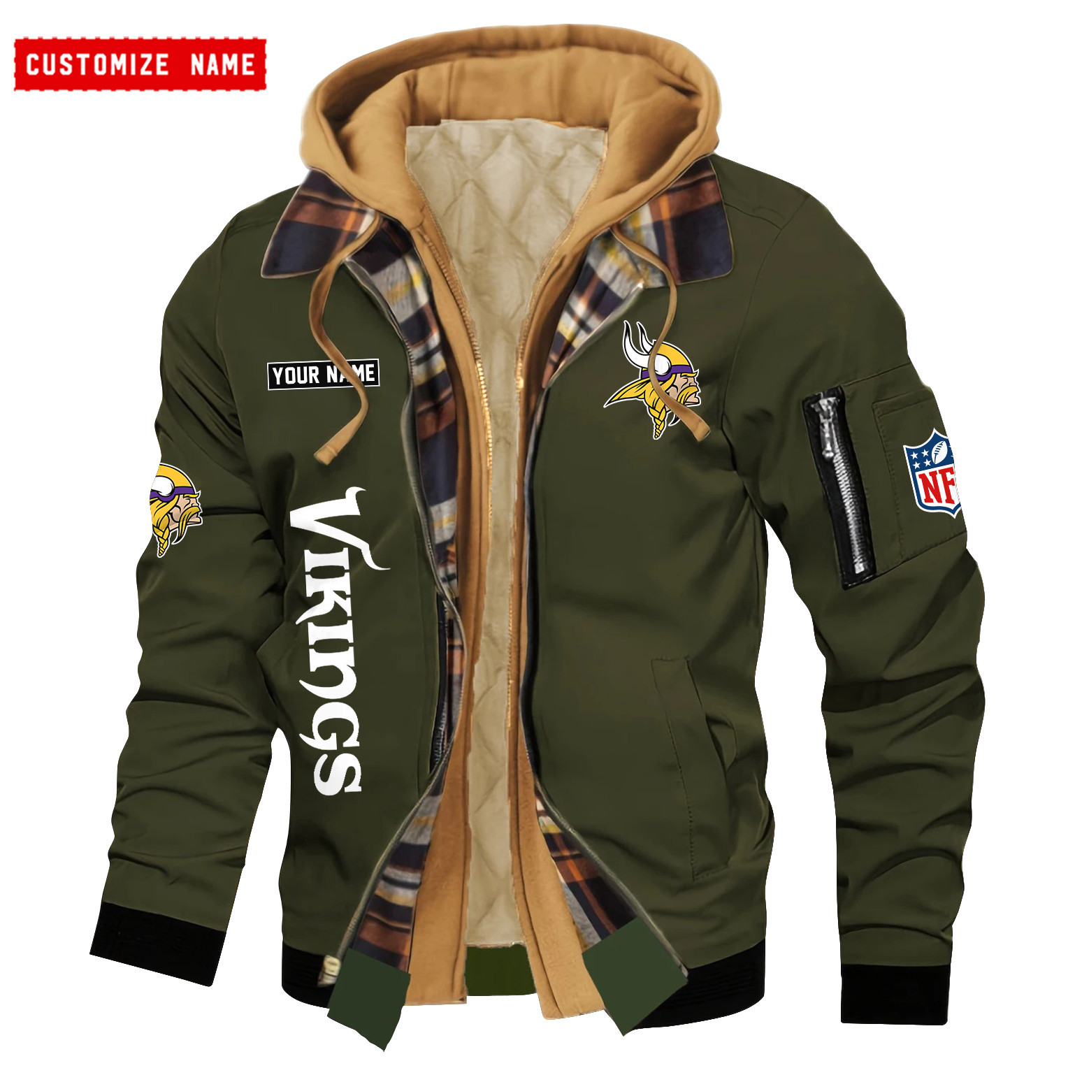 Minnesota Vikings Jacket Casual Fake Two Piece Design PB26CRA