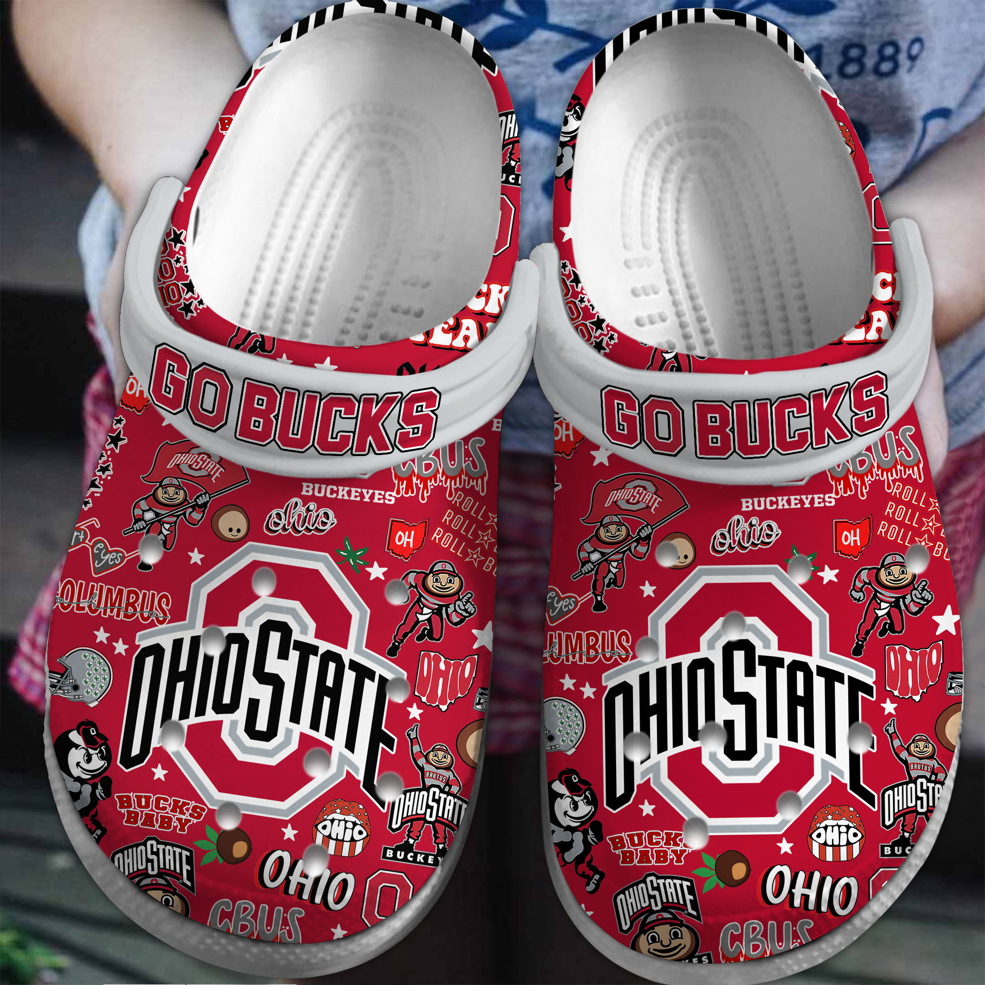 NCAAF Ohio State Buckeyes Clogs Shoes Nicegift CR1SD