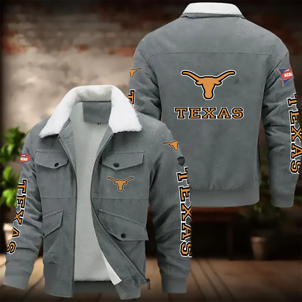 Texas Longhorns Men’s Thickened Corduroy Jacket ( SIZE M - 8 XL ) PBWTB3V