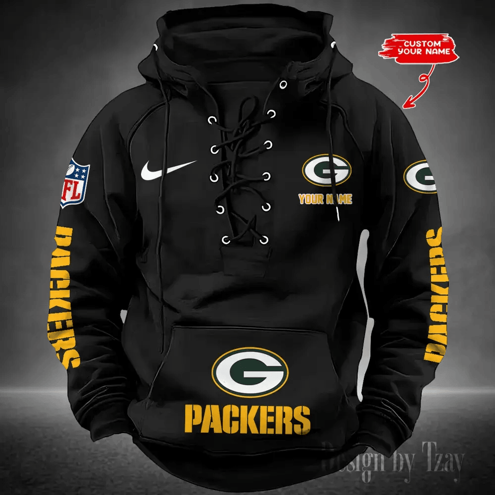 Green Bay Packers Men's Hooded Lace-up Hoodie PBX5SCS