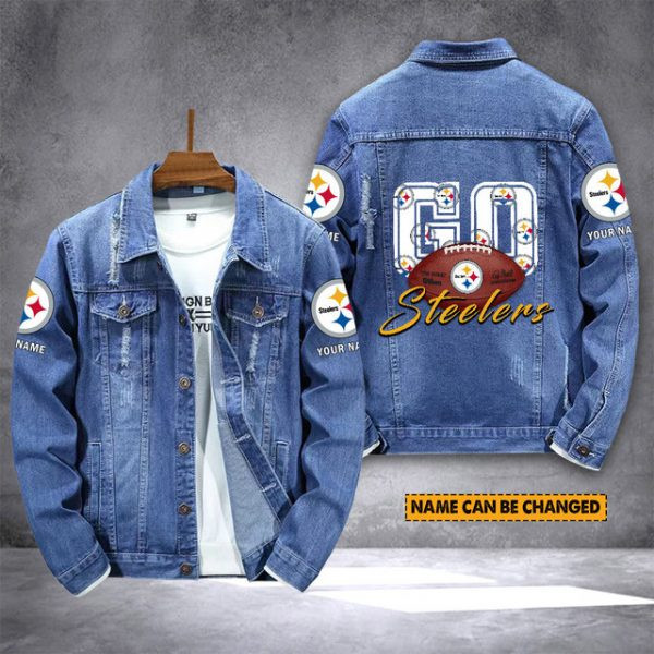 Pittsburgh Steelers Personalized New Denim Jacket PB5NVX1