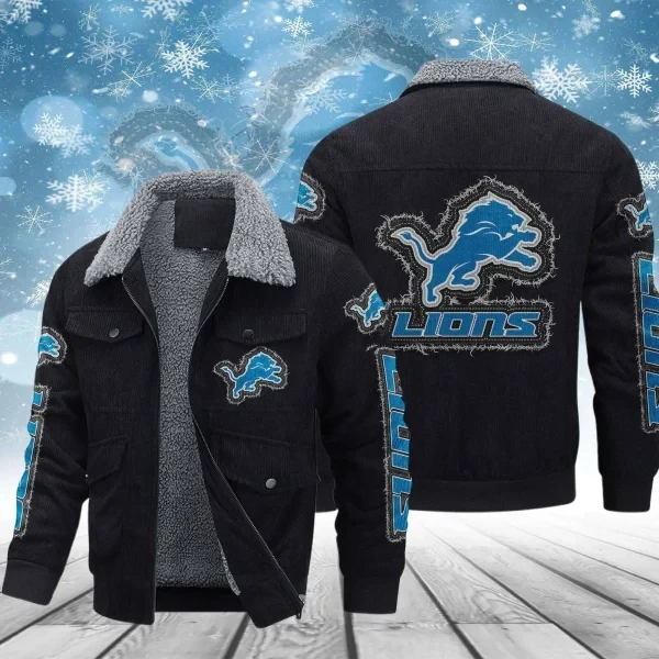 Detroit Lions Men's Thickened Corduroy Jacket ( SIZE M - 8 XL ) PBDTG3R