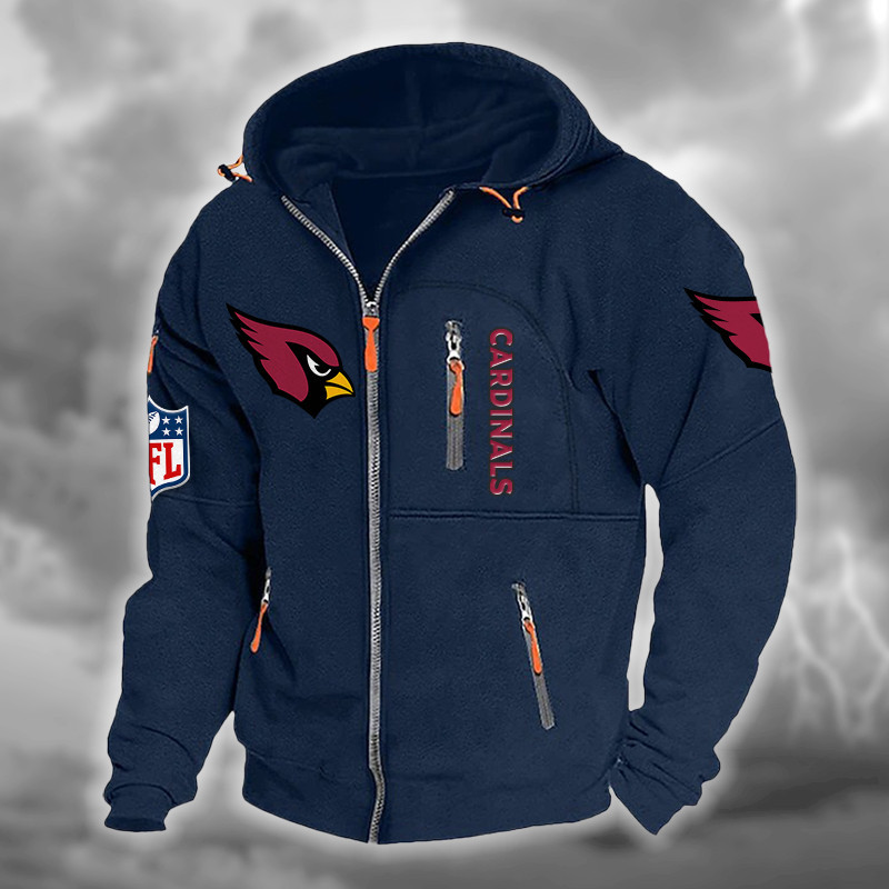 Arizona Cardinals Hooded Cardigan Jacket PBIUJ7L