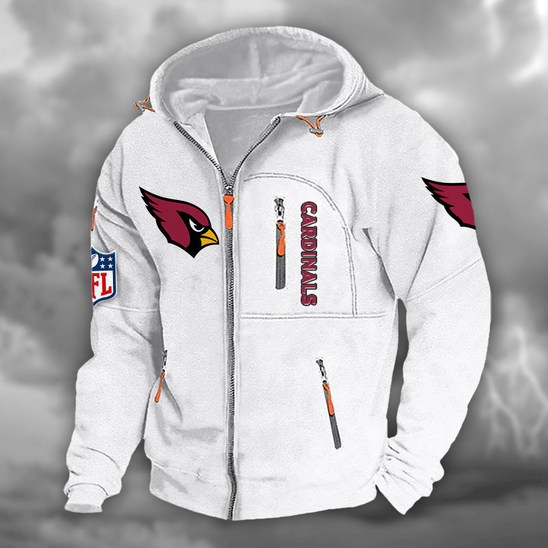 Arizona Cardinals Hooded Cardigan Jacket PBIUJ7L