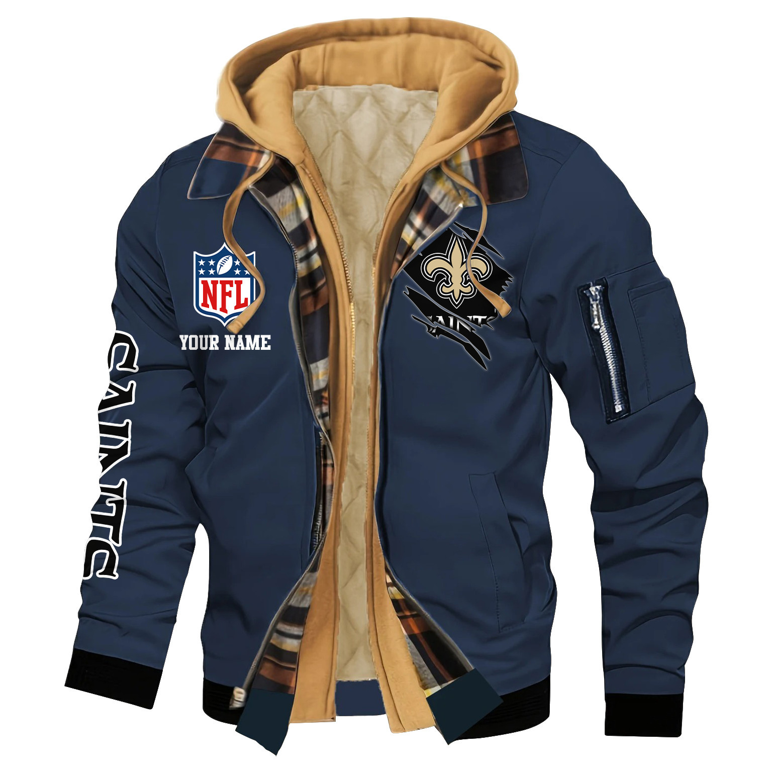New Orleans Saints Jacket Casual Fake Two Piece Design PB374X3