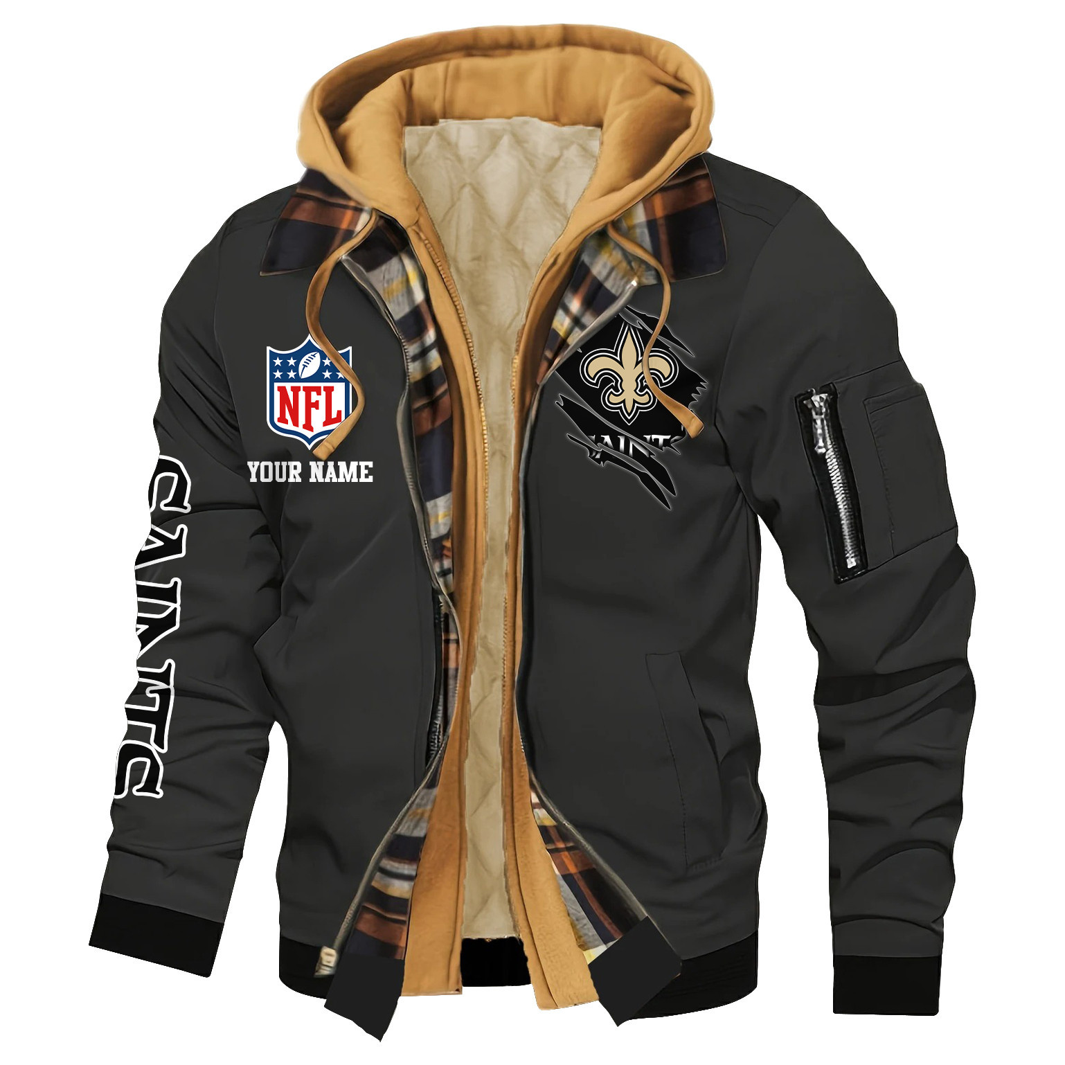 New Orleans Saints Jacket Casual Fake Two Piece Design PB374X3