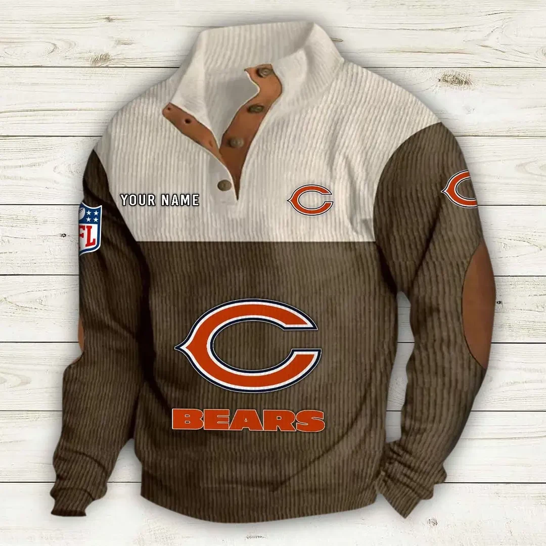 Chicago Bears Double Stand Collar Sport Hoodie PB4AI6I