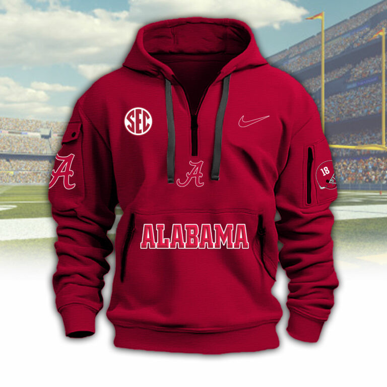 Alabama Crimson Tide Heavy Fleece Pullover Hoodie AZHEAVY2FF
