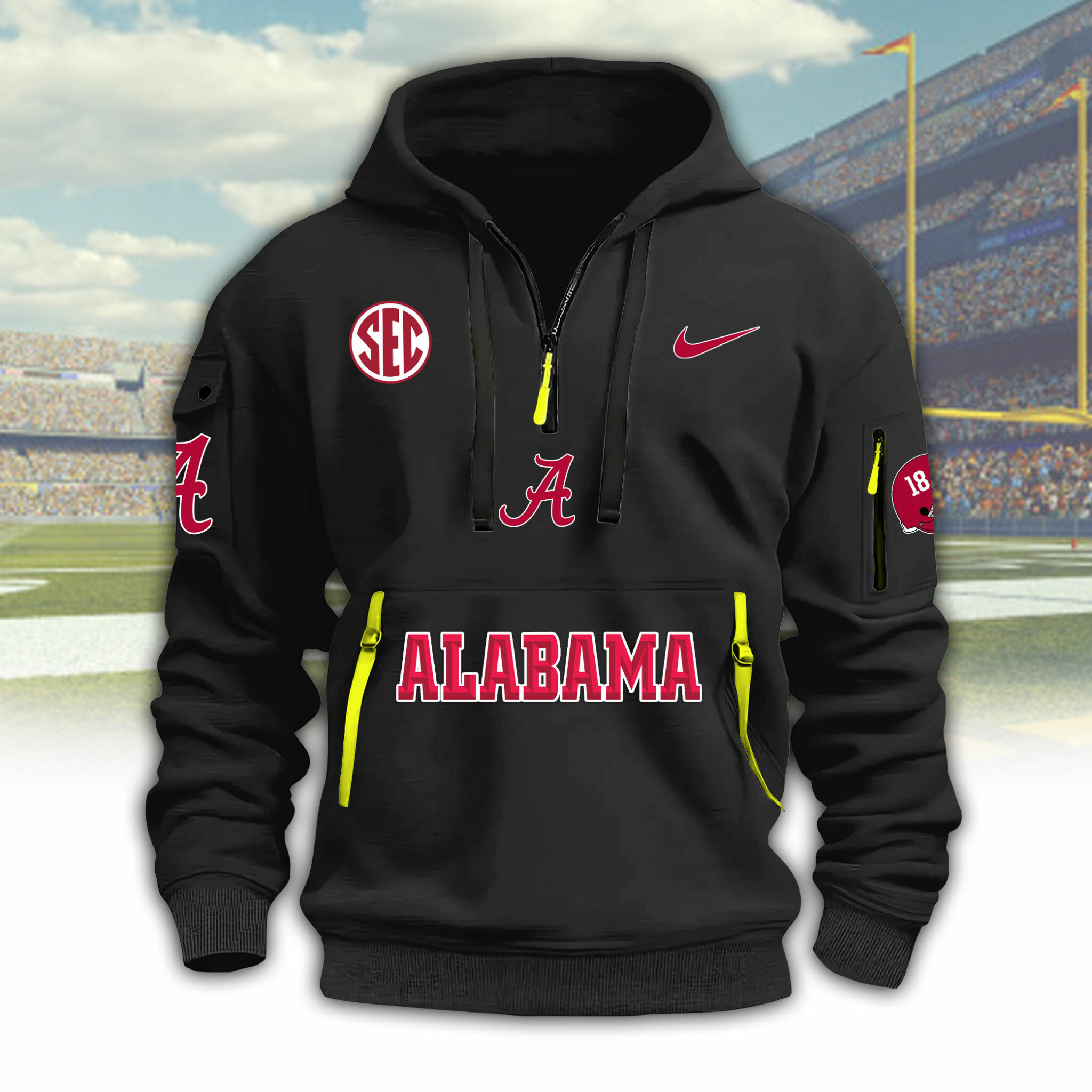 Alabama Crimson Tide Heavy Fleece Pullover Hoodie PBK9Q5F