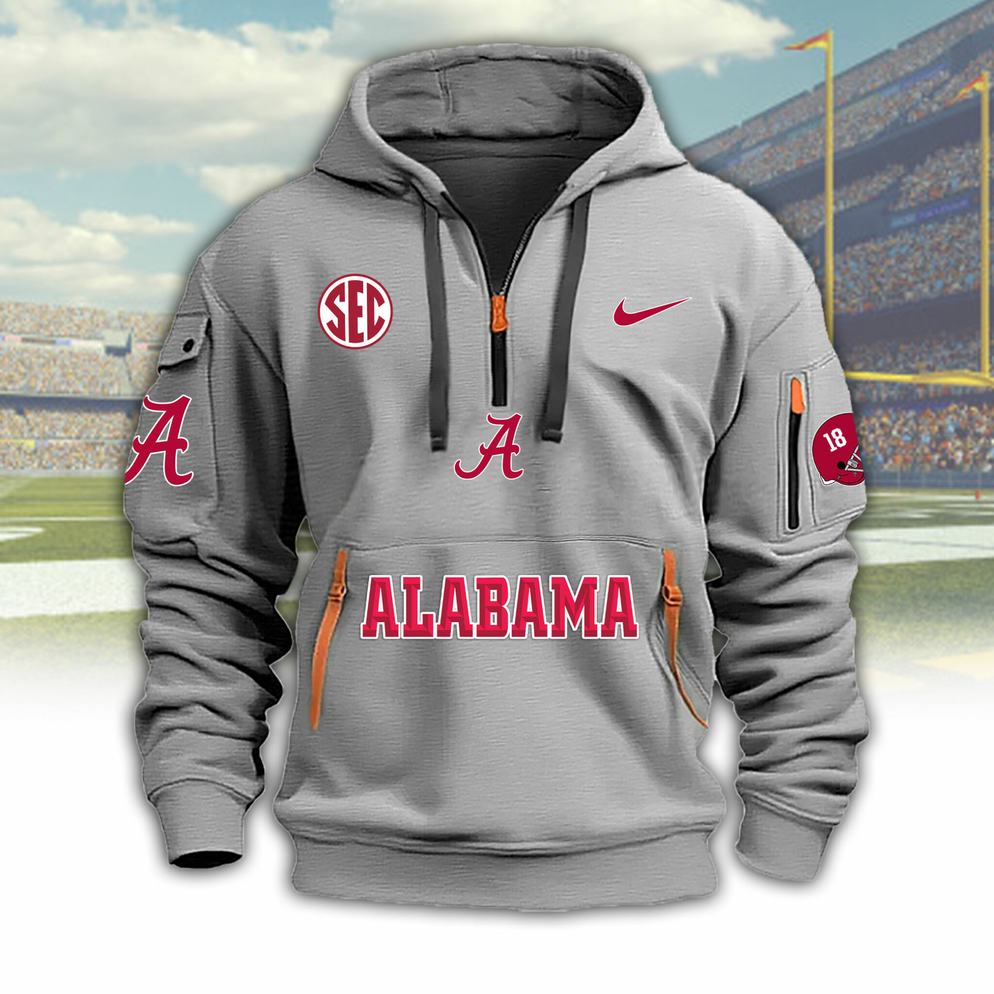 Alabama Crimson Tide Heavy Fleece Pullover Hoodie PBK9Q5F