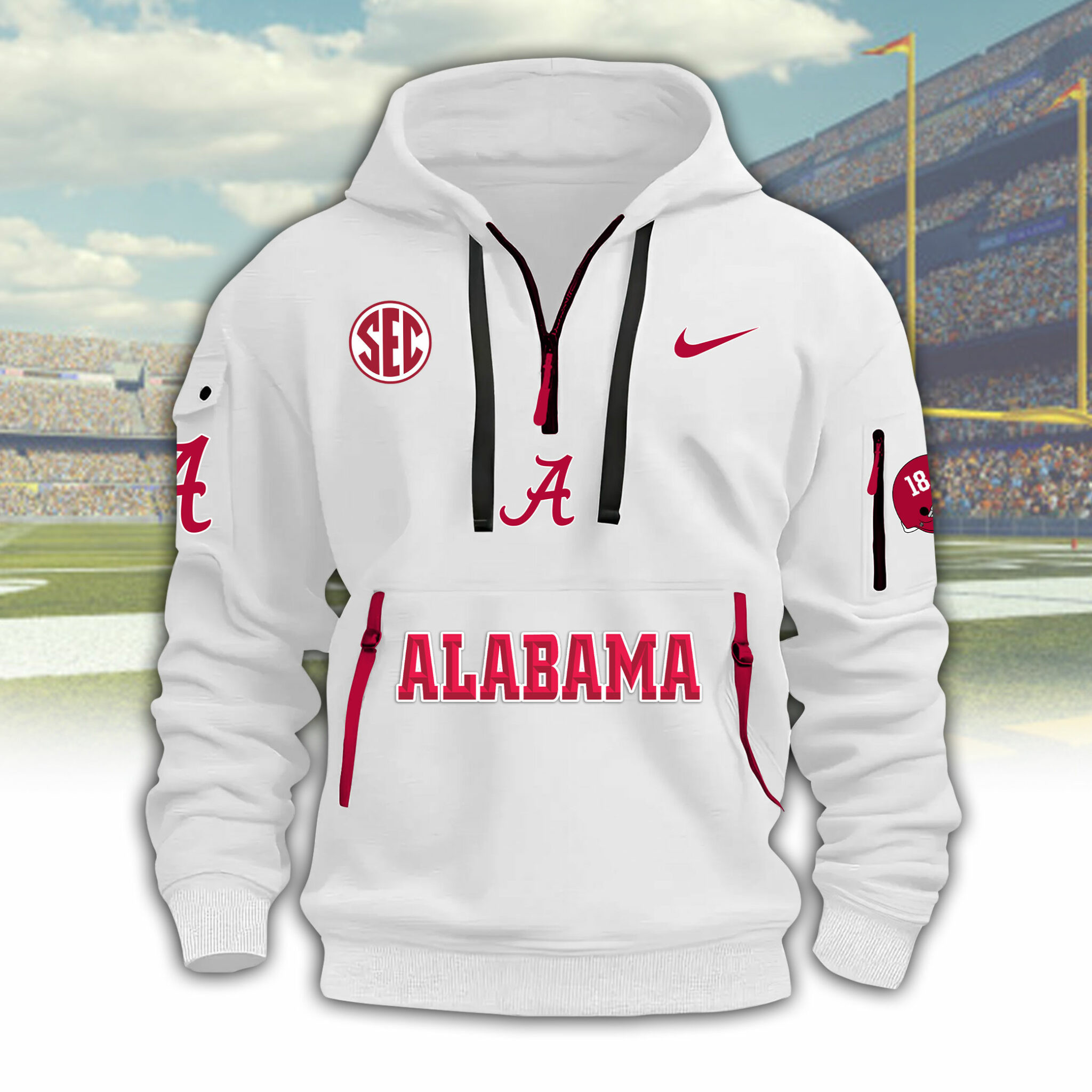 Alabama Crimson Tide Heavy Fleece Pullover Hoodie PBK9Q5F