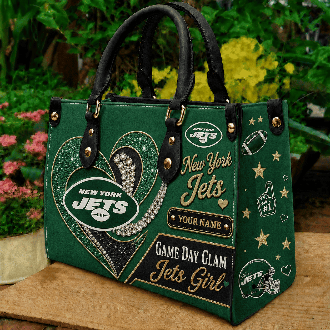 New York Jets NFL Premium Leather Hand Bag Personalized Gift For Fan Men Women - Limited Edition MGF23