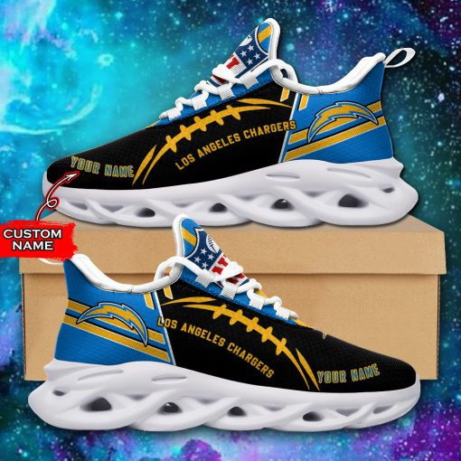Los Angeles Chargers Personalized Yezy Running Sneakers PBBK6T0
