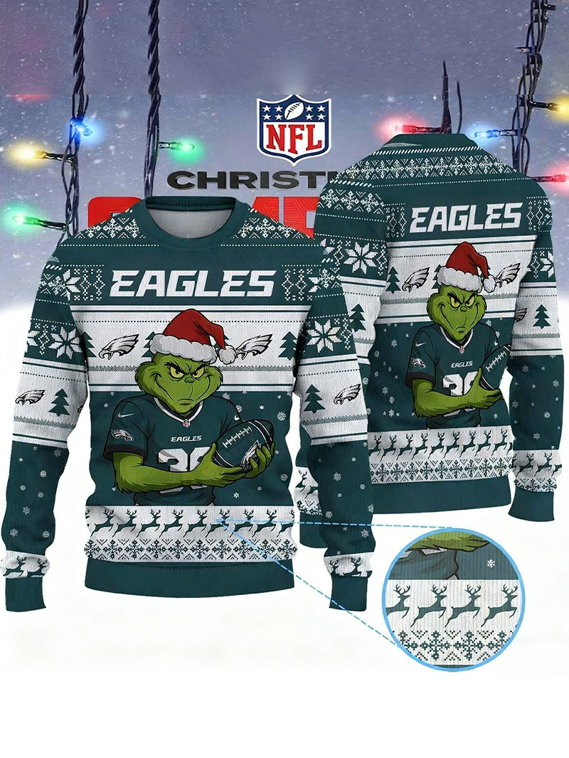 Philadelphia Eagles Grinch Ugly Sweater GU232