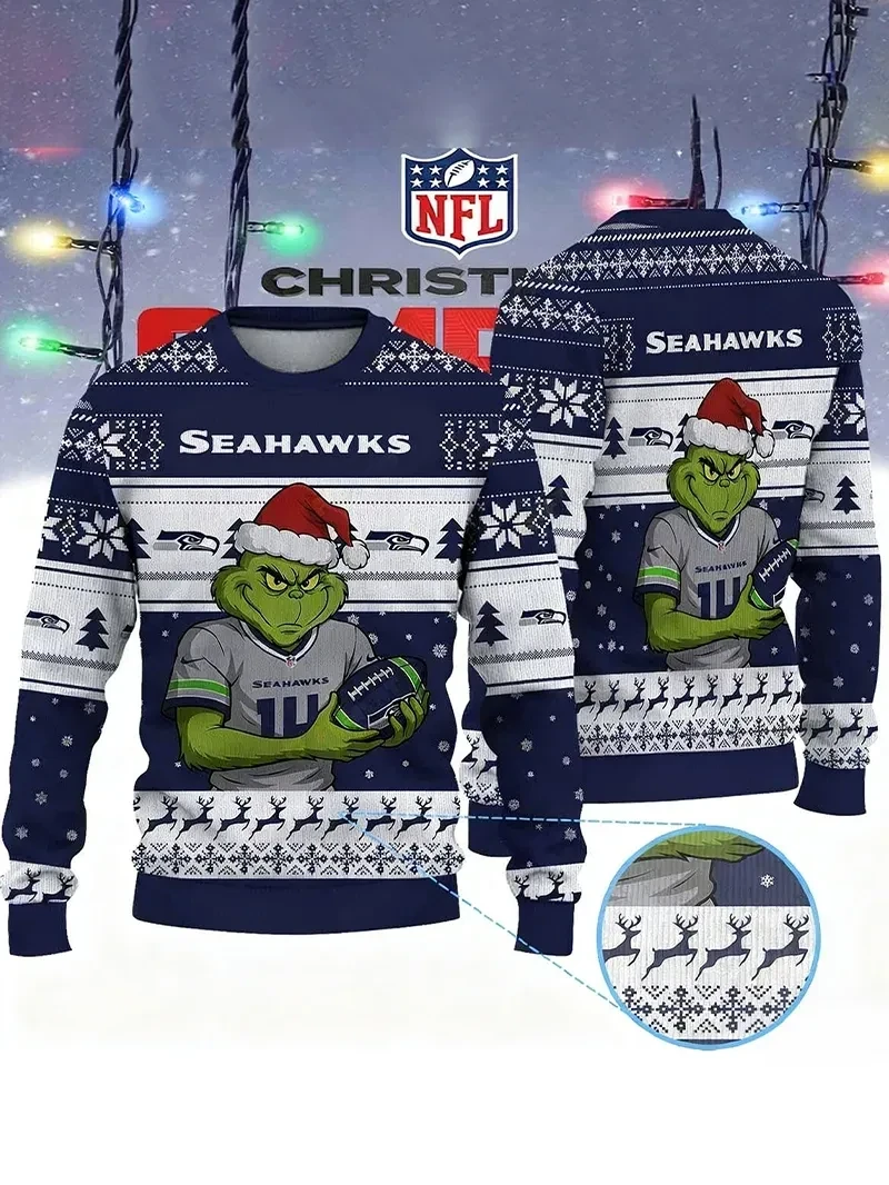 Seattle Seahawks Grinch Ugly Sweater GU23F2