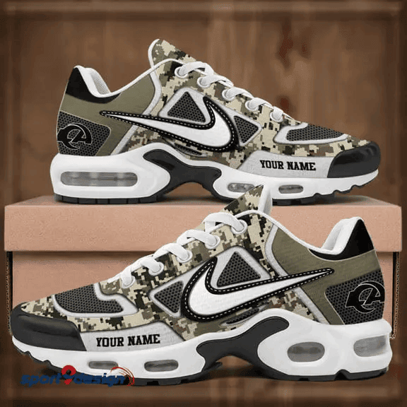 Los Angeles Rams Custom Camo Print Athletic T-N Sneakers PBO0X4F