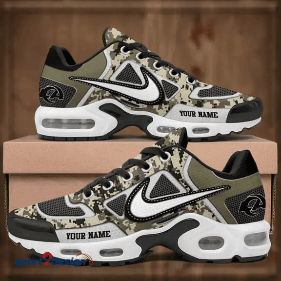 Los Angeles Rams Custom Camo Print Athletic T-N Sneakers PBO0X4F