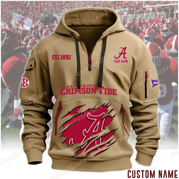 Alabama Crimson Tide Heavy Fleece Pullover Hoodie PB0Z78J