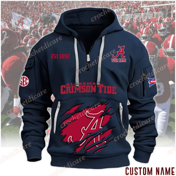 Alabama Crimson Tide Heavy Fleece Pullover Hoodie PB0Z78J