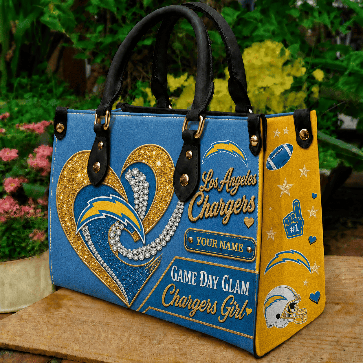 Los Angeles Chargers NFL Premium Leather Hand Bag Personalized Gift For Fan Men Women - Limited Edition MGF02