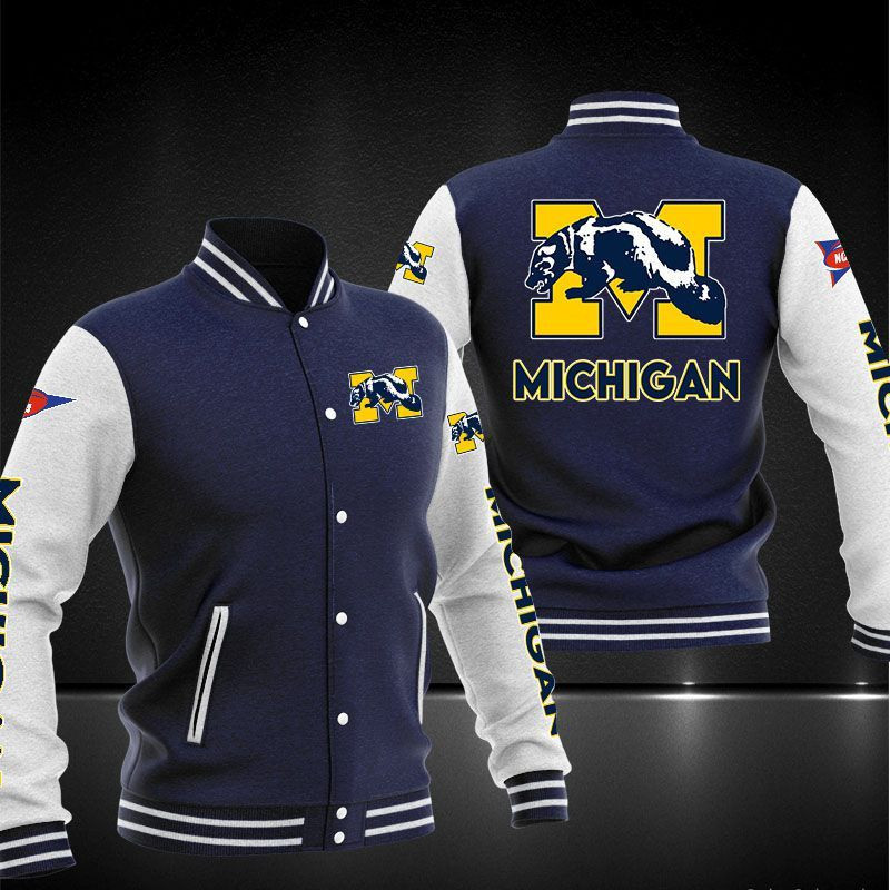 Michigan Personalized Baseball Jacket MCG15