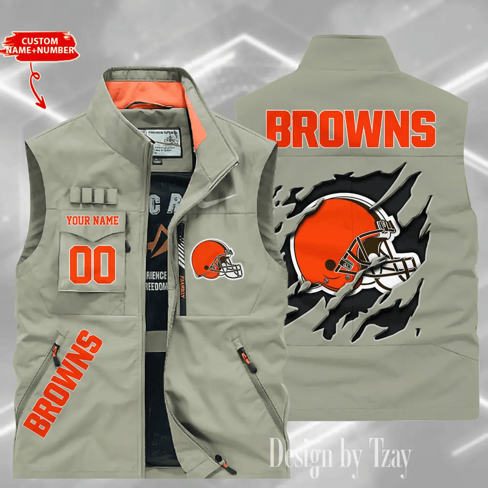 Cleveland Browns Sleeveless Jacket Multicolor PB6RDK4