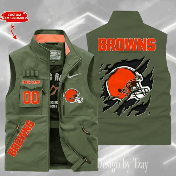 Cleveland Browns Sleeveless Jacket Multicolor PB6RDK4