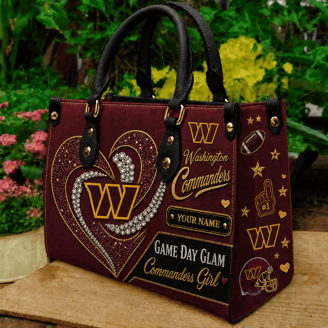 Washington Commanders NFL Premium Leather Hand Bag Personalized Gift For Fan Men Women - Limited Edition MGF22