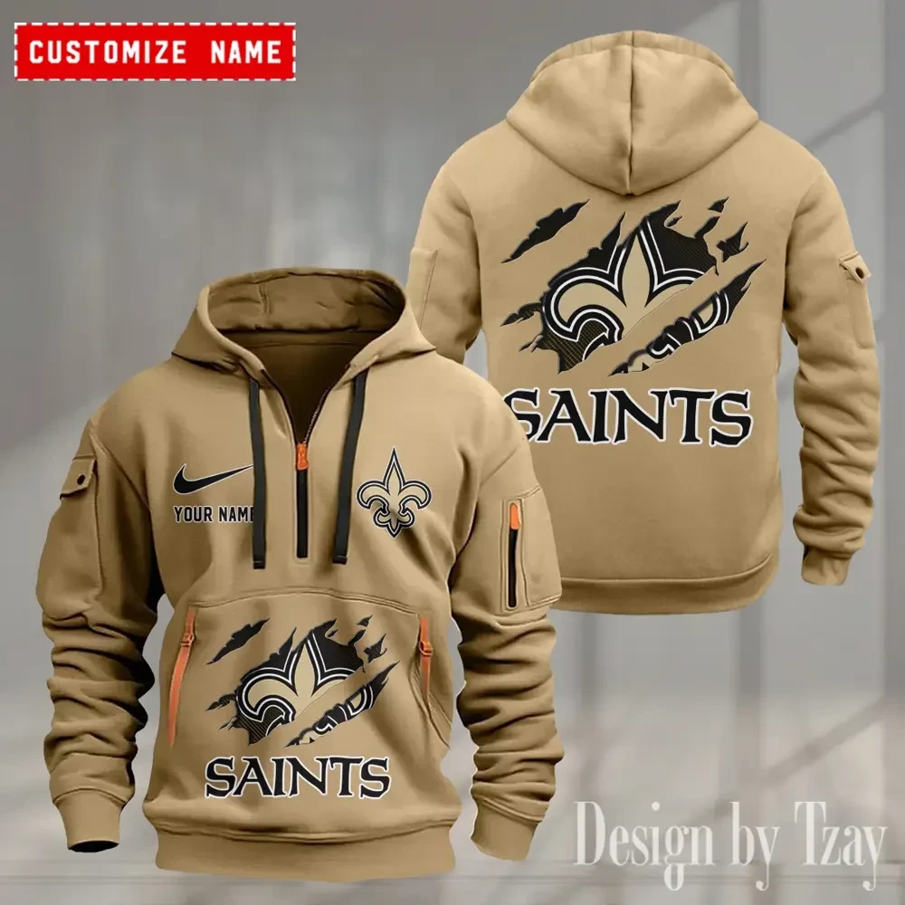 New Orleans Saints Heavy Fleece Pullover Hoodie PBS1WMP
