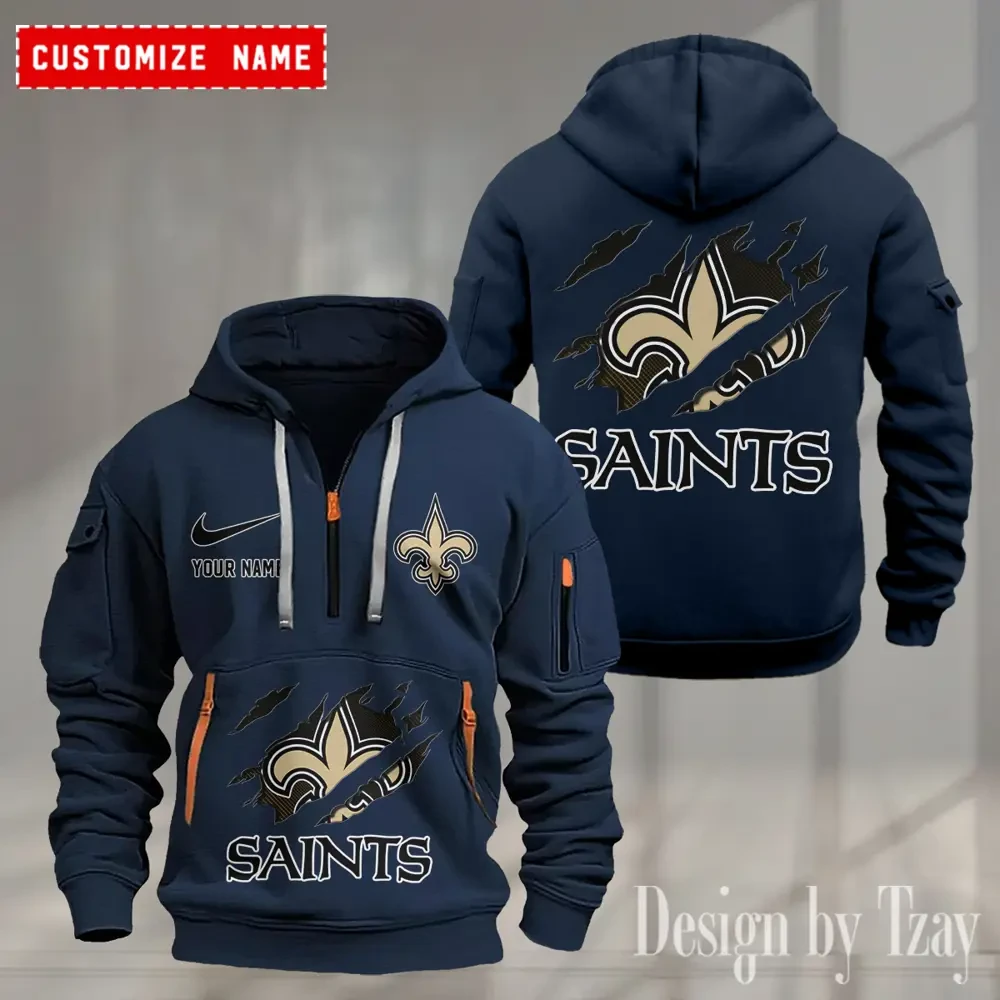 New Orleans Saints Heavy Fleece Pullover Hoodie PBS1WMP