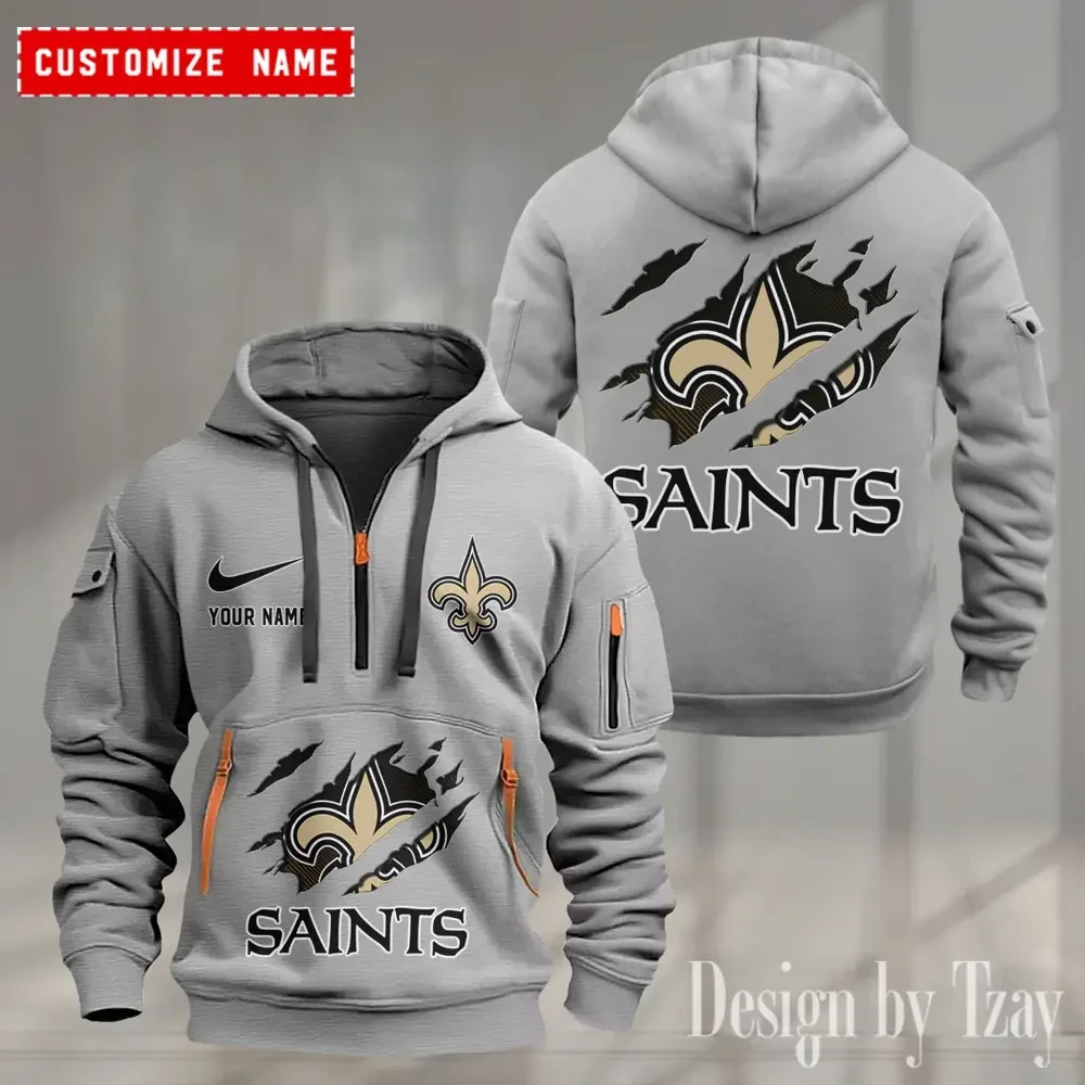 New Orleans Saints Heavy Fleece Pullover Hoodie PBS1WMP