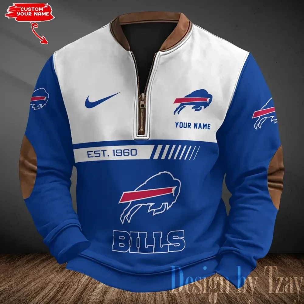 Buffalo Bills Men's Vintage Zipper Stand Collar Sweatshirt S9MPZNS305