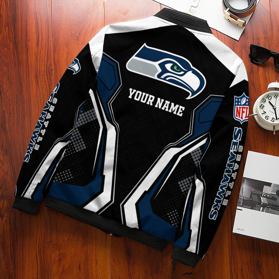 Seattle Seahawks Personalized Bomber Jacket PBD07WE
