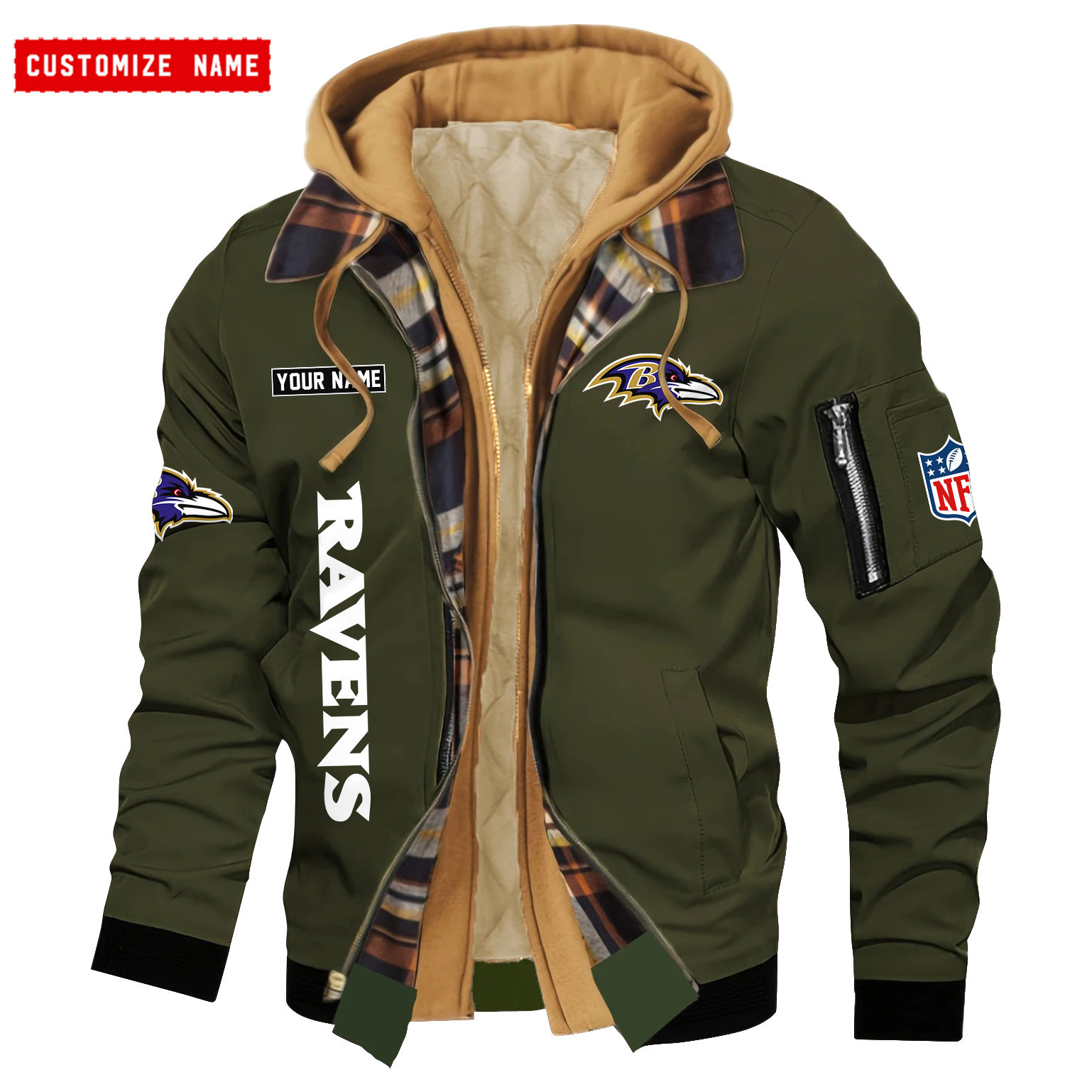 Baltimore Ravens Jacket Casual Fake Two Piece Design PBM3KXH