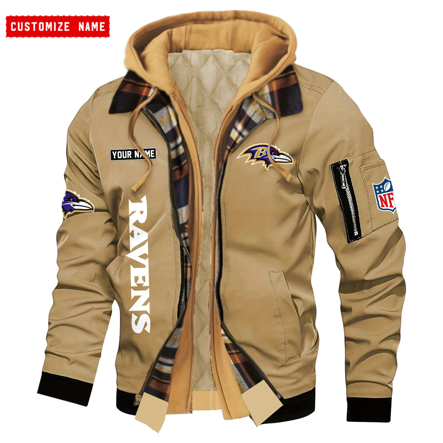 Baltimore Ravens Jacket Casual Fake Two Piece Design PBM3KXH