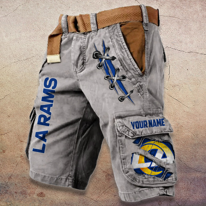 Los Angeles Rams Pocket Print Cargo Shorts (Belt Not Included) PB7UT6H