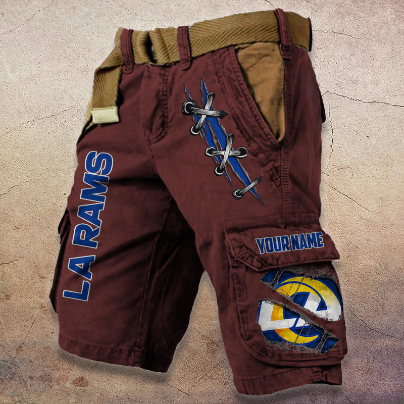 Los Angeles Rams Pocket Print Cargo Shorts (Belt Not Included) PB7UT6H