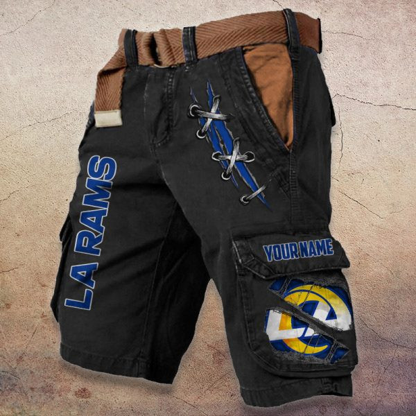 Los Angeles Rams Pocket Print Cargo Shorts (Belt Not Included) PB7UT6H