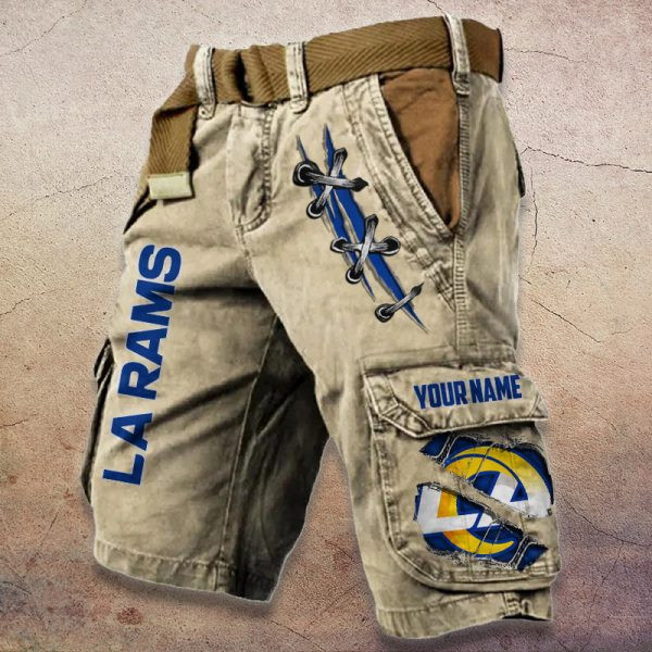 Los Angeles Rams Pocket Print Cargo Shorts (Belt Not Included) PB7UT6H
