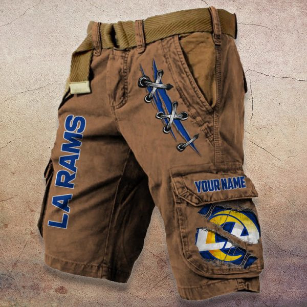 Los Angeles Rams Pocket Print Cargo Shorts (Belt Not Included) PB7UT6H