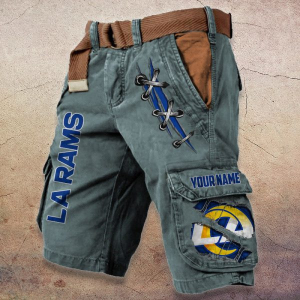 Los Angeles Rams Pocket Print Cargo Shorts (Belt Not Included) PB7UT6H